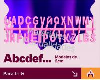 Abecedario plástico 2 cm modelar pastillaje masa pasta flexible